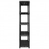Unidade com 5 prateleiras 170x40x185 cm plástico preto 5