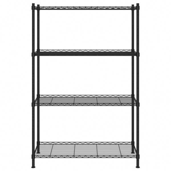 Estante de almacenamiento 4 niveles negro 90x35x137 cm 200 kg M 3