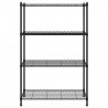 Estante de almacenamiento 4 niveles negro 90x35x137 cm 200 kg 3