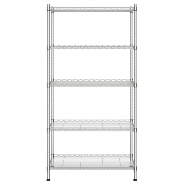Estante de almacenamiento 5 niveles cromado 90x35x180 cm 250 kg M 3