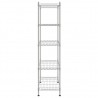 Estante de almacenamiento 5 niveles cromado 90x35x180 cm 250 kg 4
