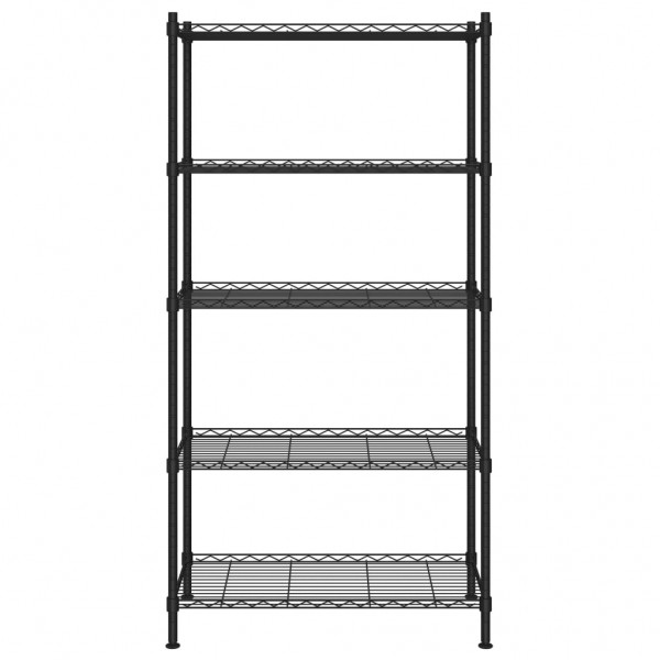 Estante de almacenamiento 5 niveles negro 90x35x180 cm 250 kg M 3