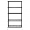 Estante de almacenamiento 5 niveles negro 90x35x180 cm 250 kg 3