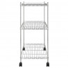 Estantería de 3 niveles con ruedas cromado 60x35x81 cm 150 kg 4