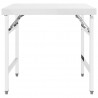 Mesa de trabajo plegable para cocina acero 85x60x80 cm 2