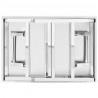 Mesa de trabajo plegable para cocina acero 85x60x80 cm 4