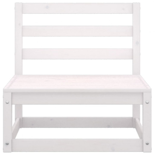 Set de salón de jardín de 4 piezas blanco madera maciza pino M 4