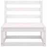 4 pcs conjunto lounge de jardim pinho maciço branco 4