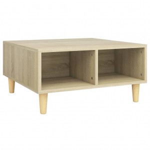 Mesa de centro madera contrachapada roble Sonoma 60x60x30 cm H