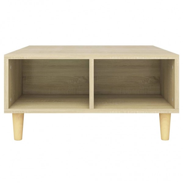 Mesa de centro madera contrachapada roble Sonoma 60x60x30 cm M 3