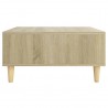 Mesa de centro madera contrachapada roble Sonoma 60x60x30 cm 4