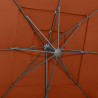 Sombrilla de 4 niveles con poste aluminio terracota 250x250 cm 2