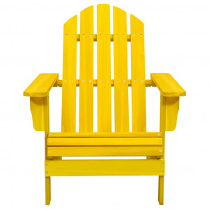 Cadeira Adirondack para jardim abeto maciço amarelo H