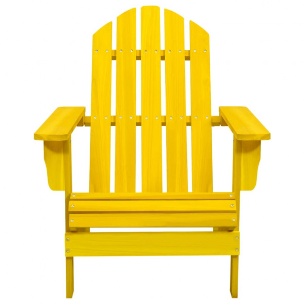 Cadeira Adirondack para jardim abeto maciço amarelo M 2