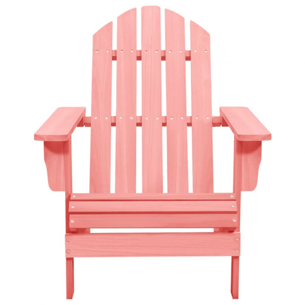 Cadeira Adirondack para jardim abeto maciço rosa M 2