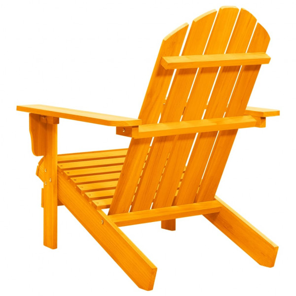 Silla de jardín Adirondack madera maciza de abeto naranja M 4