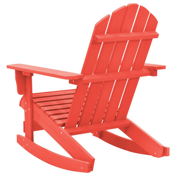Silla mecedora de jardín Adirondack madera maciza de abeto rojo M 4