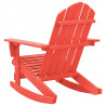Silla mecedora de jardín Adirondack madera maciza de abeto rojo 4