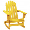 Cadeira Adirondack de baloiçar p/ jardim abeto maciço amarelo 1