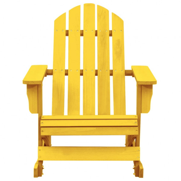 Cadeira Adirondack de baloiçar p/ jardim abeto maciço amarelo M 2