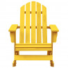 Cadeira Adirondack de baloiçar p/ jardim abeto maciço amarelo 2