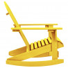 Cadeira Adirondack de baloiçar p/ jardim abeto maciço amarelo 3