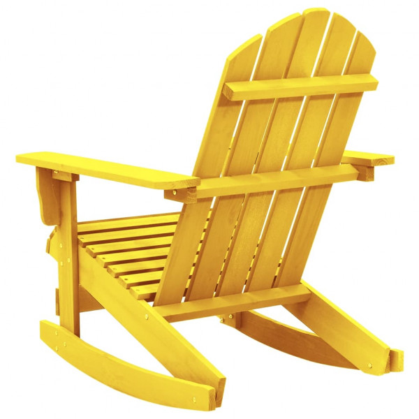 Cadeira Adirondack de baloiçar p/ jardim abeto maciço amarelo M 4