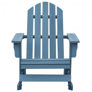 Cadeira Adirondack de baloiçar p/ jardim abeto maciço azul H