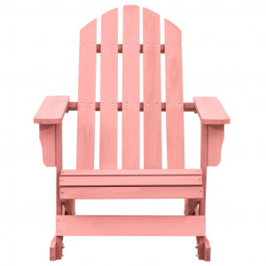 Cadeira Adirondack de baloiçar para jardim abeto maciço rosa H