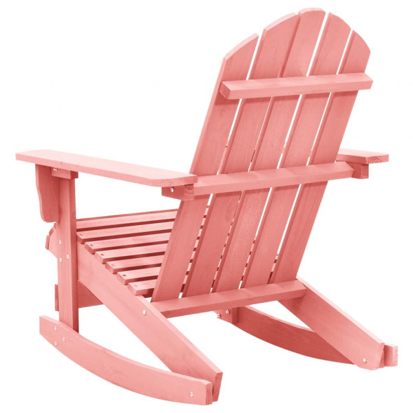 Cadeira Adirondack de baloiçar para jardim abeto maciço rosa M 4