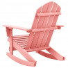 Cadeira Adirondack de baloiçar para jardim abeto maciço rosa 4