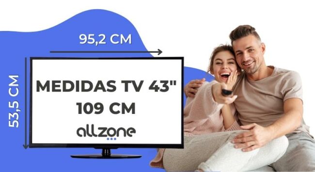 Medidas televisor 43 pulgadas