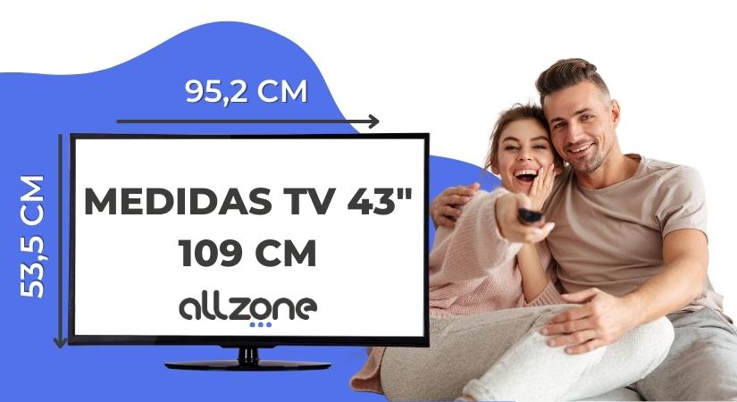 Medidas televisor 43 pulgadas