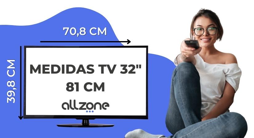 Medidas televisores 32 pulgadas