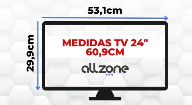 Medidas televisor 24 pulgadas
