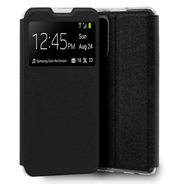 Funda Flip para móviles Xiaomi Mi 10 y Mi 10 Pro Liso de color negro.