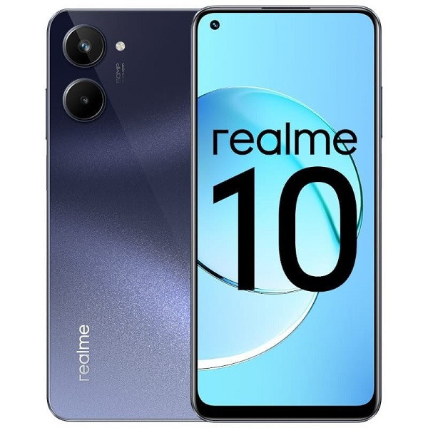 Móvil Realme Dual 8GB de color negro.