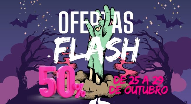 Ofertas Flash aterradoras na AllZone! Poupe até 50% de desconto